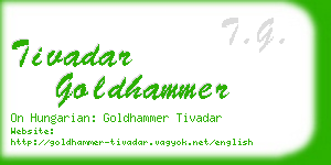 tivadar goldhammer business card